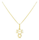Pingente Menina Filha Boneca Ouro 18 KIlates