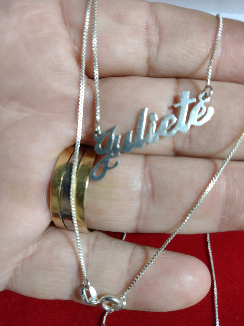 Cordão Prata Com Nome Feminino Todos os nomes