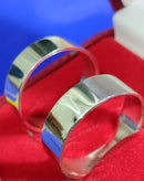 Alianças Reta 7mm Prata 950