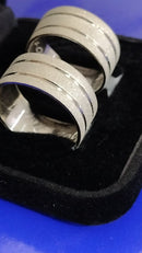 AliançasFosca com Risco Casal Prata 950 Namoro ,Compromisso Noivado 10 mm