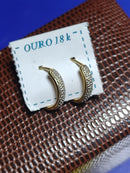 Brincos Argolas 62 mm Ouro 18 Kilates  1.90 Gramas