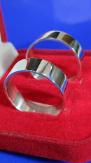 Par Alianças Prata 950 Namoro ,Compromisso Noivado, Casamento 7 mm