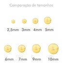 Brincos Trio De Bolinahs 3 mm 4mm 5 mm Ouro 18 KIlates