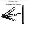Aneleira Dedos Régua + Pau De Medir Anéis - Plásticos