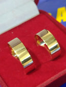 Alianças Casal Par Ouro 18 kilates 10 Gramas 8 mm Maciço