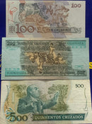 6 Cédulas Antigas Coleção Nacionais Antigas Coleção  Novas