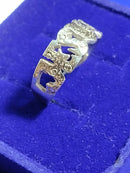 Anel Jesus Prata 950 topo 7 mm Peso 3.40 Gramas Modelos Fosco Lindo anel