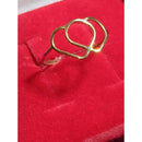 Anel ouro 18 k corações peso 0,70 grama topo 10 mm fio 1 mm