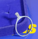 Anel Solitário prata 950 Pedra Zircônia 3 mm