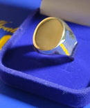 Anel Ouro 18 Kilates Oval Fechado Peso 13 Gramas 18 mm