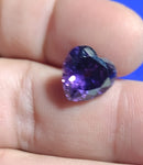 Pedra Zircônia Ametista Coração 12 mm  Peso 2.30 Gramas