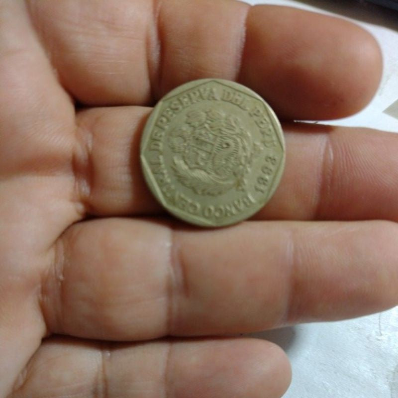 Moeda Un Nuevo Sol 1993 rara 25 mm