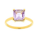 Anel Pedra 10 mm Quadrado Ouro 18 Kilates Maciço Peso 5.50 Grama 3 mm