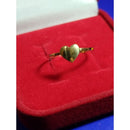 Anel ouro 18 kilates 0.60 gramas aro 1 m coração 6 mm Maciço