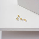 Brinco Bebê Bolinha 3mm Ouro 18 Kilates Recém Nascido Criança