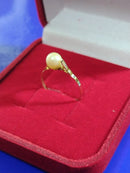 Anel Ouro 18 kilates Peso 1 Grama Pérola 5 mm