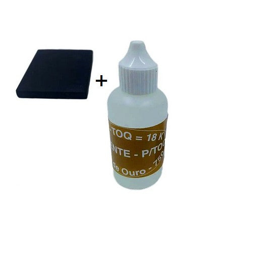Super kt Promoção 1 caixinha para alianças + 1 flanela para polir joias + 1 Àcido de testar ouro e prata + 1 pedra de te