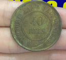 Moeda 40 Réis 1895 Super Rara Repulblica do Brasil