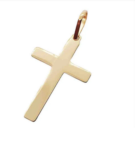 Pingente Cruz Peso 1.45 Gramas 1.55 mm Ouro18 Kilates Liso