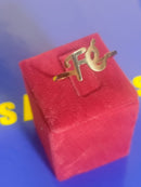 Anel Ouro 18 Kilates Fé peso 0.60 Gramas 8 mm