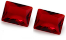 2 Pedras Rubi Zircônia Cor Vermelho 9 mm x 7  mm mm Para Anel, Brincos, Pingente