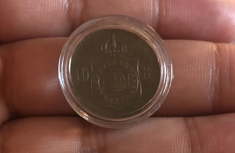 Moeda 10 Reis 1969 Cobre Para Coleção na Cápsula Nova