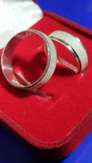 Alianças Prata 950  Namoro e Cmpromisso 6 mm Fosca com Lisa