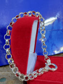 Pulseira Prata 950 elos Português 8 mm Fecho boia 12 gramas