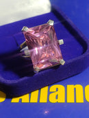 Anel Prata 950 Pedra Zircônia 20 mm x 15 mm Peso 13 Gramas Maciço                                         Valor 399,00