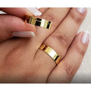 Par de Alianças ouro 18 kilates 10 gramas 8 mm Lisa e brilhosas resistente