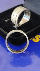 AliançasFosca com Risco Casal Prata 950 Namoro ,Compromisso Noivado 10 mm