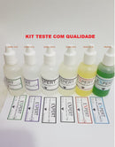 Kit Teste Ouro 10 kilates, 14 kilates, 16, kilates , 18 kilates, 22 kilates  e pratas 6 vidros Ácidos Com 30 Ml