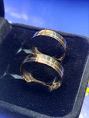 Aliança Par Reta com Risco Ouro 18 kilates 6 Gramas 5 mm Lisa