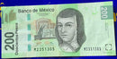 Cédula 200 Pesos México Antigas Coleção