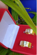 Aliança Retas Ouro 18 kilates Par 10,20 Gramas Com Risco 8 mm