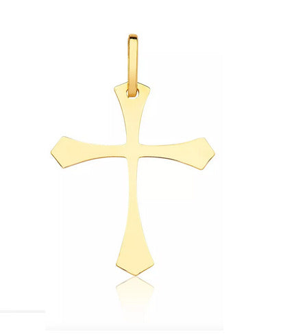 Pingente Cruz Peso 1.45 Gramas 1.9 mm Ouro18 Kilates