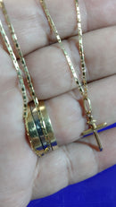 Cordão Piastrine Ouro 18 kilates 1.80 Gramas  2 Mm Oco  40 Cm