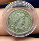 Moeda 50 Reis 19 República Dos Estados Unidos na Cápusla