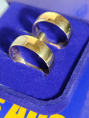 Par Alianças 7 mm 10 Gramas Maciço Casamento Lisa Brilhosa