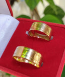 Aliança Retas Ouro 18 kilates Par 10,20 Gramas Com Risco 8 mm