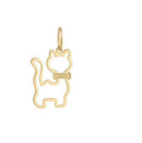 Pet Pingente Gatinho Ouro kilates 1.00 Grama 15 mm