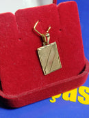 Pingente Placa Gravar Nome Ouro 18 Kilates Peso 0.80 Grama 15 x 10 mm