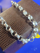 Pulseira Elos português 12 Gramas Maciça 6 mm Prata 950