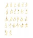 Pingente Letra de Nome Moda Ouro 18 k Peso 0,02 Grama 10 mm Unidade Temos Todas Letras
