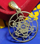 Kinitial Metatron Cube Pingente Religioso Símbolo Meditação  Aniversário Presente 2.50 Gramas 33 mm