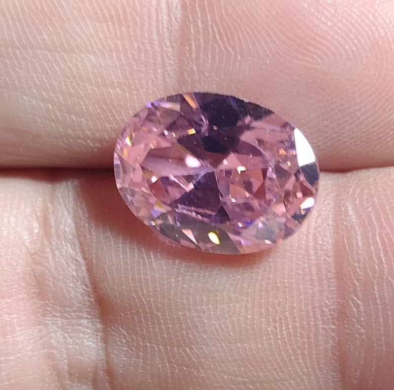 Pedra Zircônia Cor Rosa 16 mm x 12 mm Peso 3.10 Gramas