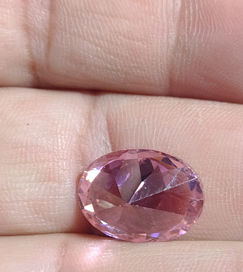 Pedra Zircônia Cor Rosa 16 mm x 12 mm Peso 3.10 Gramas