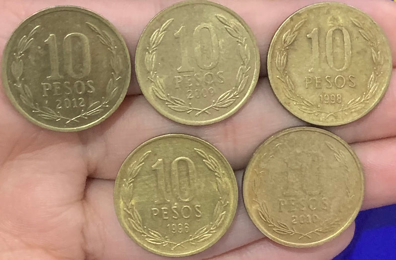 Moedas 10 Pesos !0 Moedas Coleção