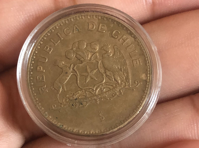 Moeda 100 Pesos 1994 República do Chile Para Coleção na Cápsula Nova