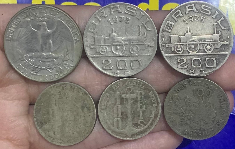 10 Moedas 100 Réis e 200 Réis Raras